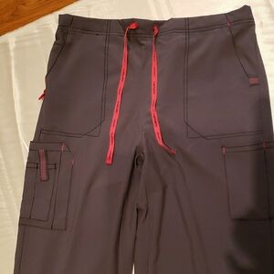 Gray Pants with Red Accents